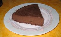 Photo de la part de flan au chocolat